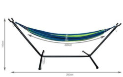 Hamak ogrodowy 200x150cm ze stelażem STALOWY 2 OSOBOWY BEZPIECZNY - obrazek 3