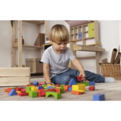 Klocki drewniane 100szt. Kruzzel SORTER WIADERKO WYTRZYMAŁE KREATYWNE - obrazek 10
